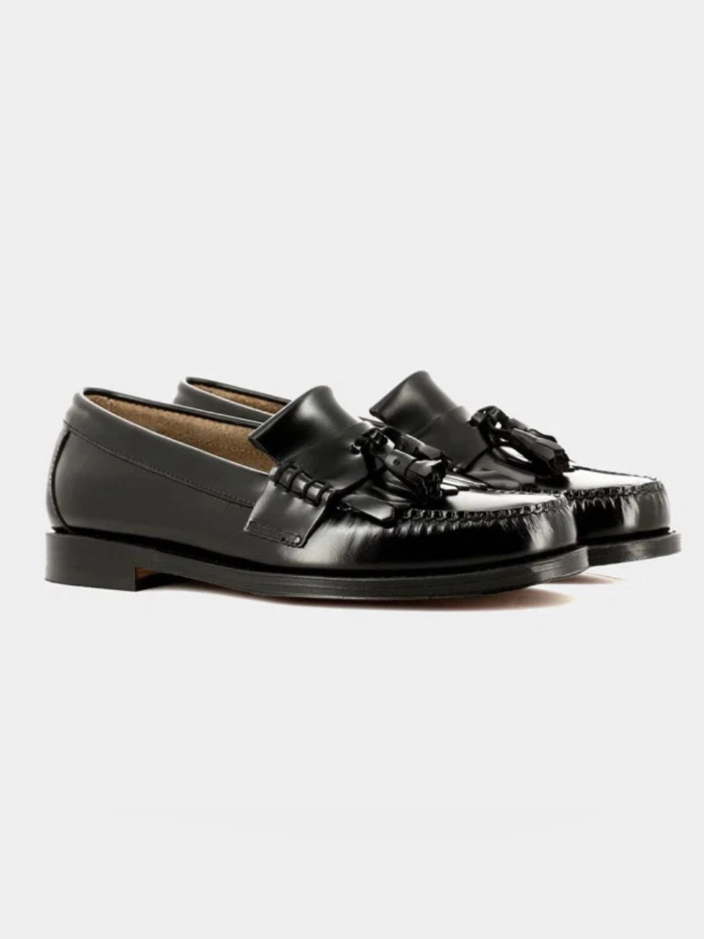 G.H. Bass Weejuns Jeremy Kiltie Tassel Black Leather Loafers, Men’s Size 10